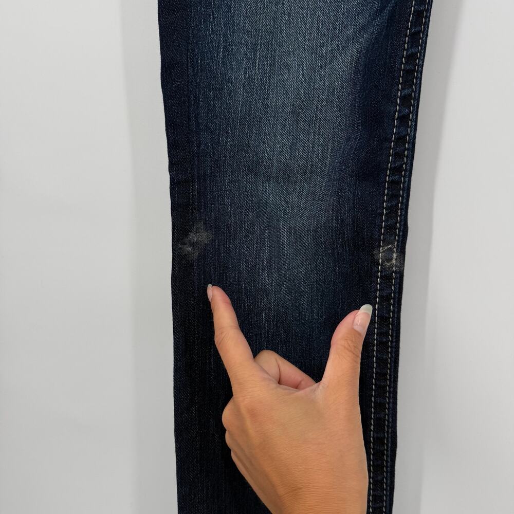 VTG y2k Women's Low Rise Rock Revival Johanna Dark Wash Denim Skinny Jeans Sz 27 - Picture 5 of 9